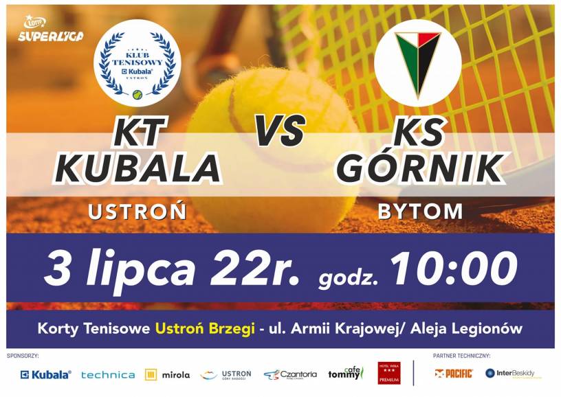 Mecz Tenisowy Lotto Superliga KT Kubala Ustroń - KS Górnik Bytom